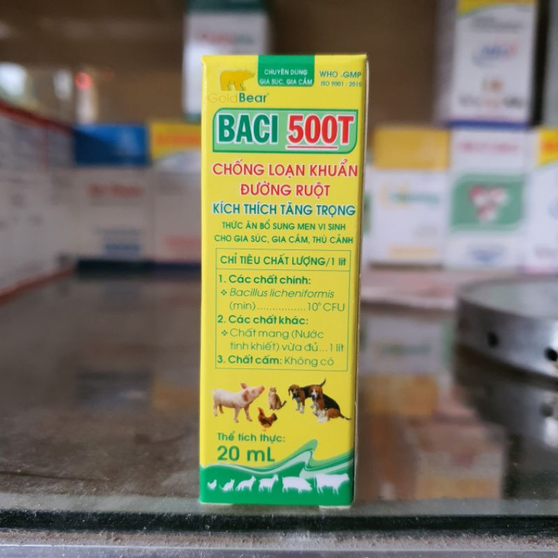 MEN TIÊU HÓA CHO THÚ CƯNG - BACI 500T 20ML