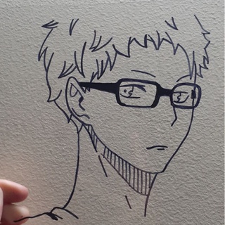 Tranh kính mica Haikyuu " tsukishima"