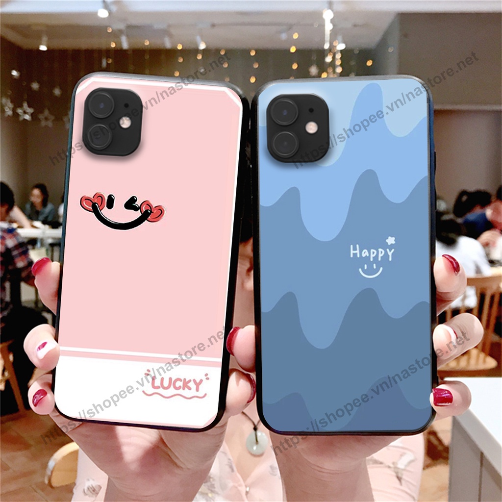 Ốp lưng Iphone 11-IPHONE 11 PRO-IPHONE 11 PRO MAX mặt cười, họa tiết caro đơn giản đẹp cute