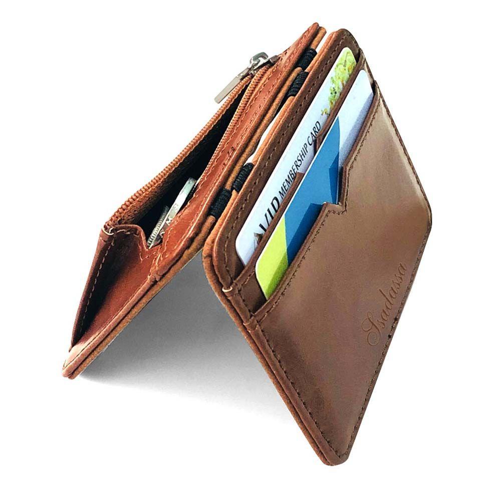 Ví Da PU Chống Thấm Nước Có Kẹp Giữ Tiền / Thẻ Tiện Dụng