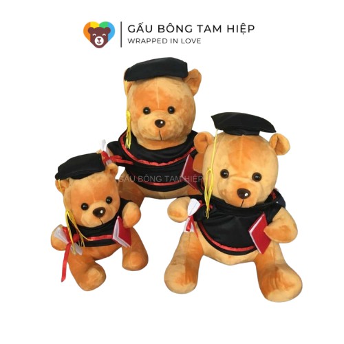 Gấu bông tốt nghiệp - cử nhân Hàng Việt Nam chất lượng cao Chất liệu vải mềm mịn nhồi bông gòn cao cấp