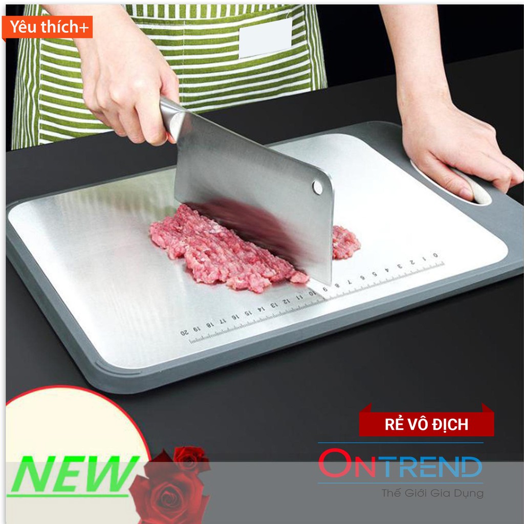 Thớt kháng khuẩn đa năng 2 mặt inox 304+lúa mạch an toàn cho sức khỏe gia đình bạn.
