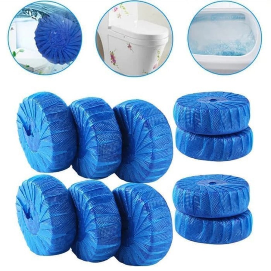 Xà phòng làm sạch bồn cầu màu xanh dương