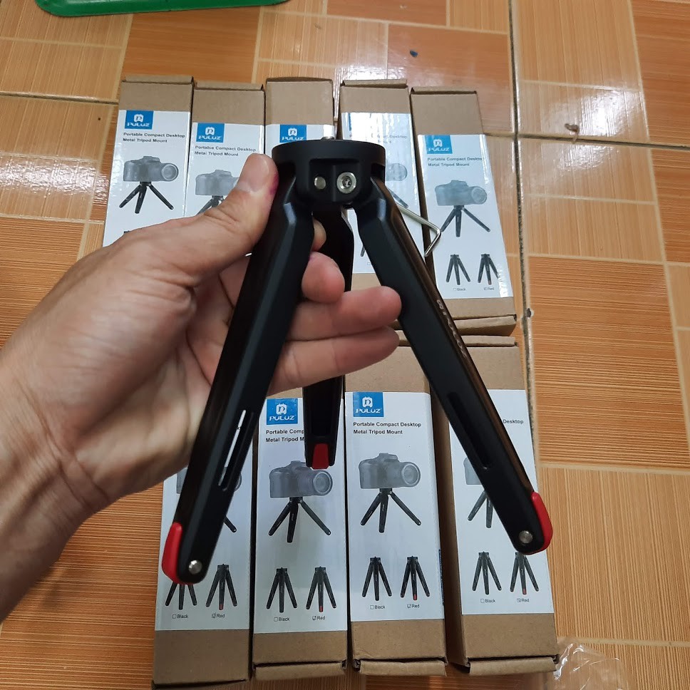 Chân đỡ máy ảnh điện thoại gimbal bằng kim loại tripod 3 chân puluz