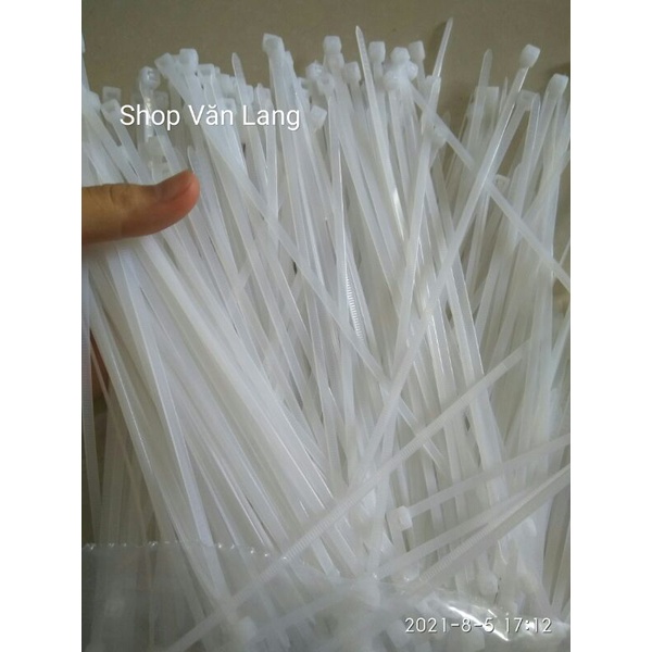 100g dây thít nhựa màu trắng 20cm - hàng loại 1