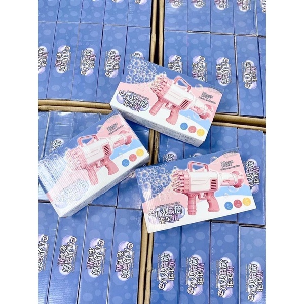 SÚNG BẮN BONG BÓNG KHỔNG LỒ 32 Nòng (2 màu xanh- hồng)