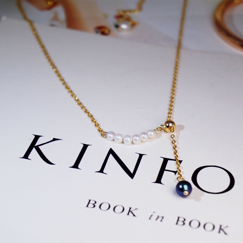 Dây Chuyền Thép Không Ghỉ Mạ Vàng Mix Ngọc Trai - NT470 - Ngọc Trai Trường Thịnh