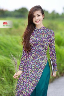 Vải áo dài hoa nhí