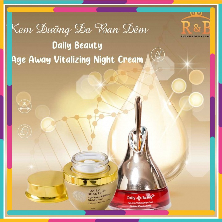 Kem dưỡng da chống lão hóa ban đêm Daily Beauty Age Away Vitalizing Night Cream 30ml R B