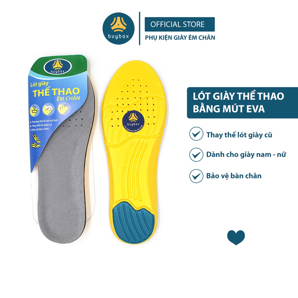 Lót giày đa năng cực êm chân, chống thốn gót chân và thấm hút mồ hôi, chống hôi chân_ buybox _ BBPK26