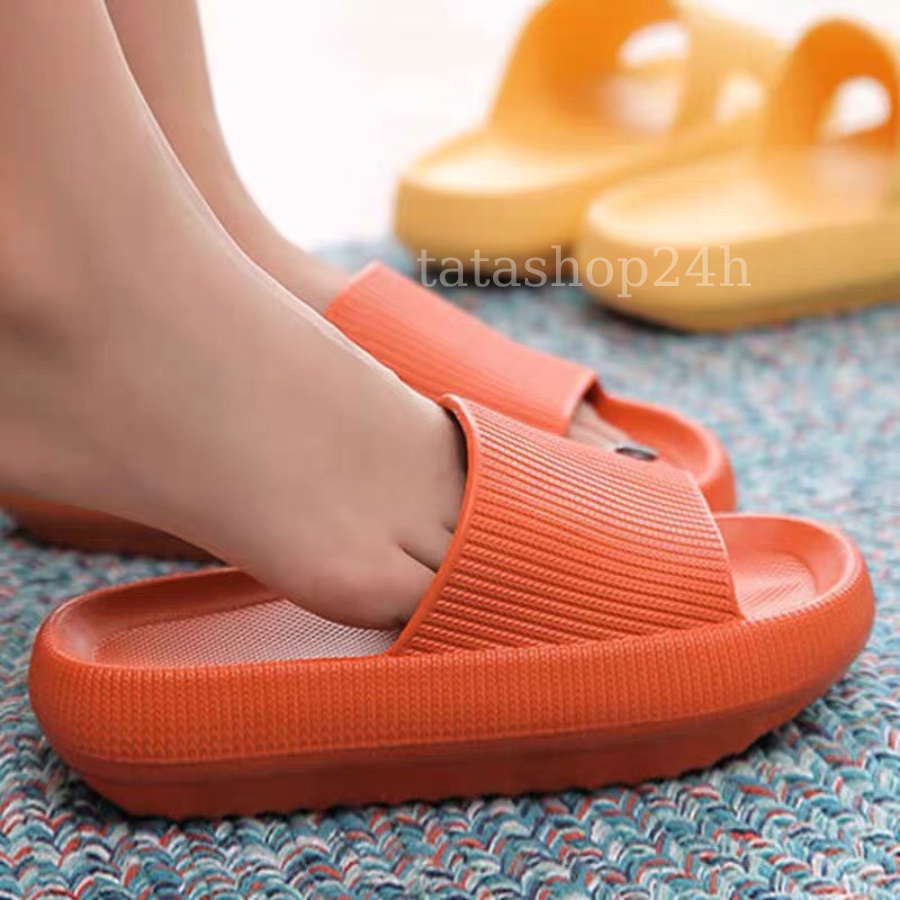 Dép Bánh Mì Thông Hơi Quai Ngang Siêu Nhẹ Nữ Cao 4,5cm Đi Mưa Siêu Hot - DL024