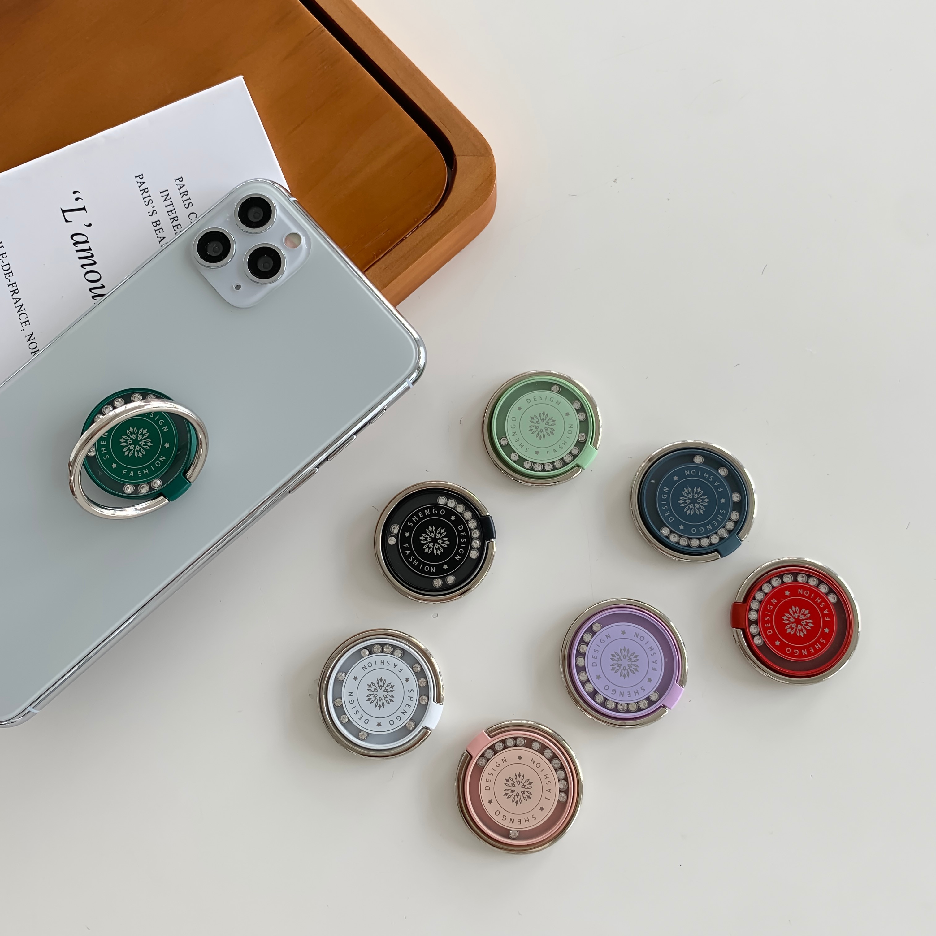Nhẫn Đỡ Điện Thoại Đính Đá Lấp Lánh Cho Iphone Samsung Huawei Android Ios | BigBuy360 - bigbuy360.vn