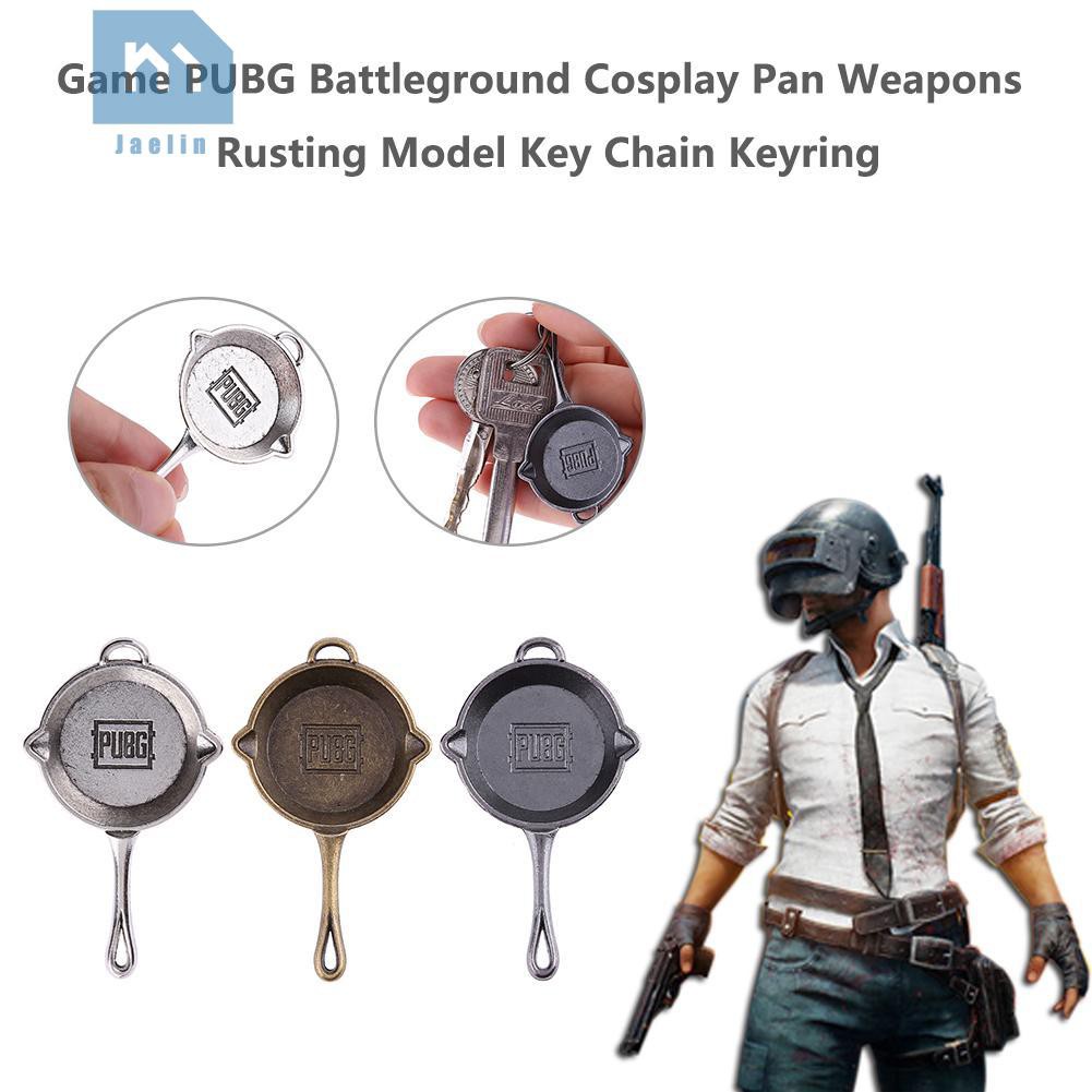 Móc khóa mô hình chảo vũ khí gỉ sét hóa trang trò chơi PUBG Battleground