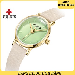 Đồng hồ nữ julius mặt tròn dây da cao cấp ja-972