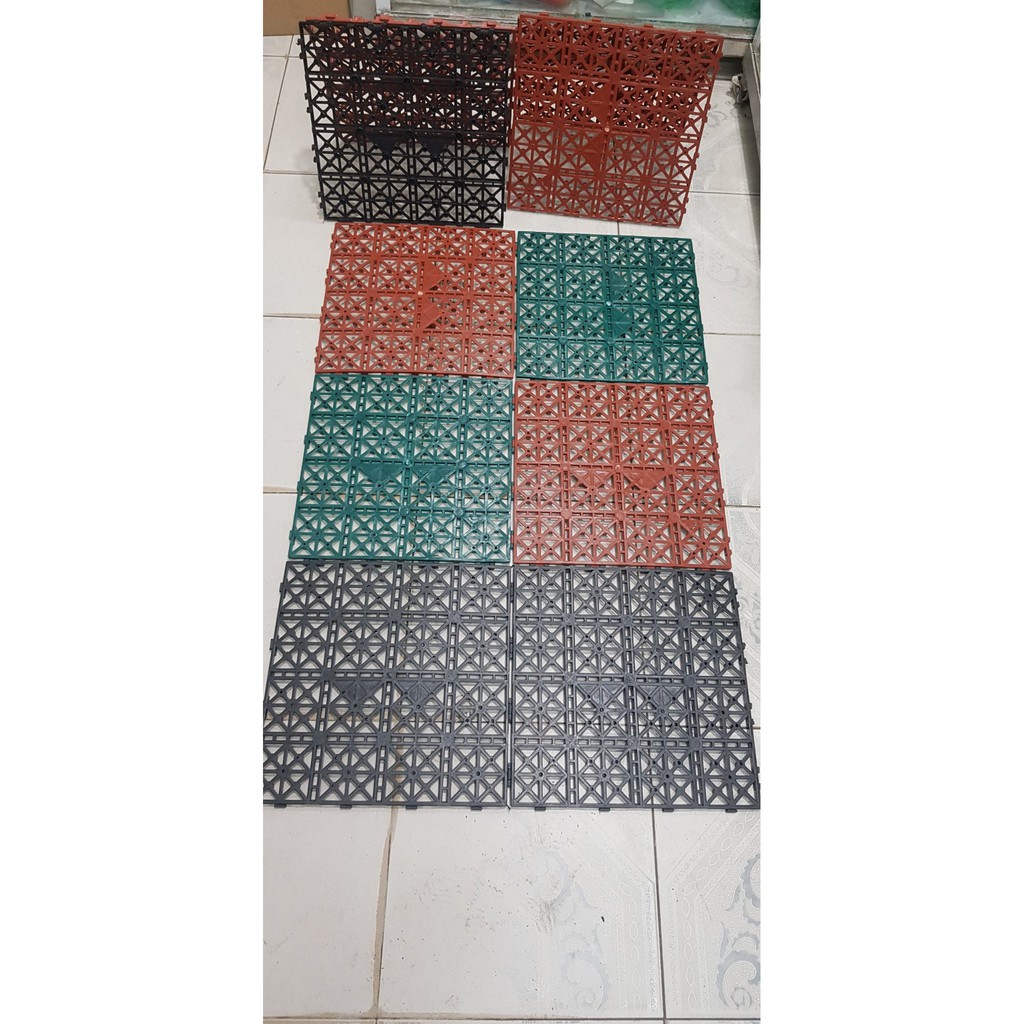 Tấm Thảm Nhựa Ghép Trải Sàn Nhà Tắm Chống Trơn Trượt [30X30 Cm]