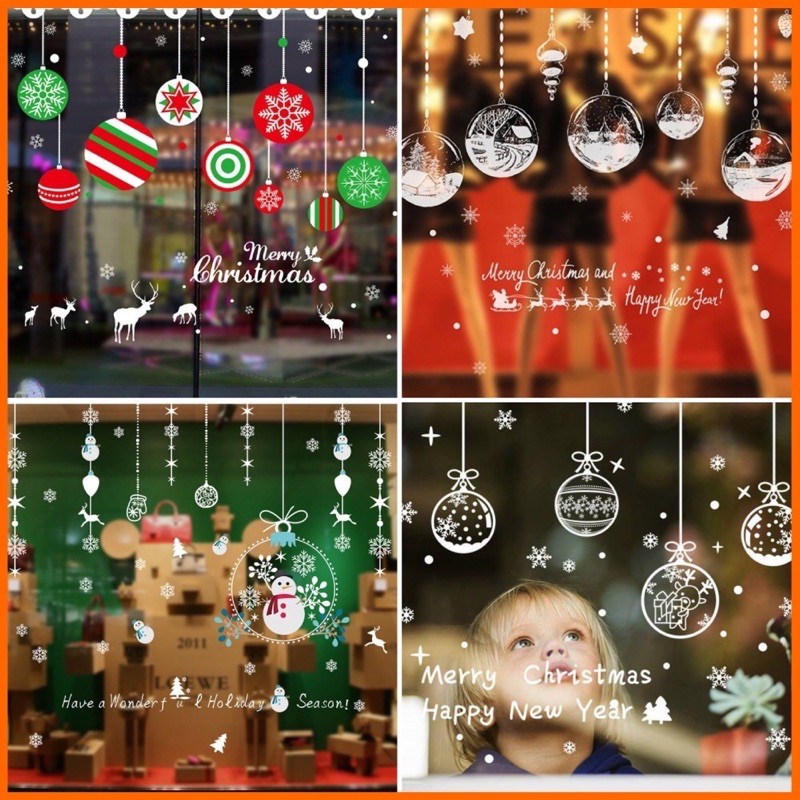 Decl trang trí tường Noel - Mẫu giáng sinh rèm dây lung linh ( Khách ibox chọn mẫu )