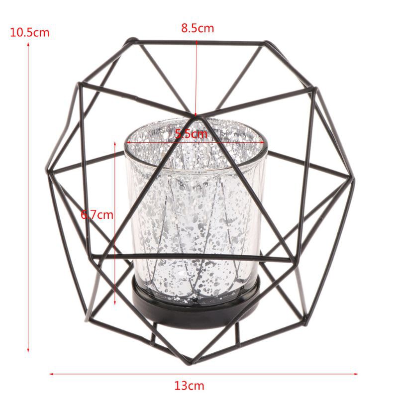 Giá Đỡ Đèn Cầy Bằng Kim Loại Họa Tiết Hình Học 3d Phong Cách Bắc Âu Trang Trí Nhà Cửa / Tiệc Cưới