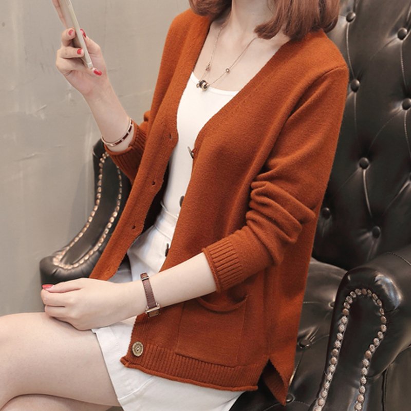 Áo khoác len, áo cardigan len nữ mẫu mới thu đông AK15