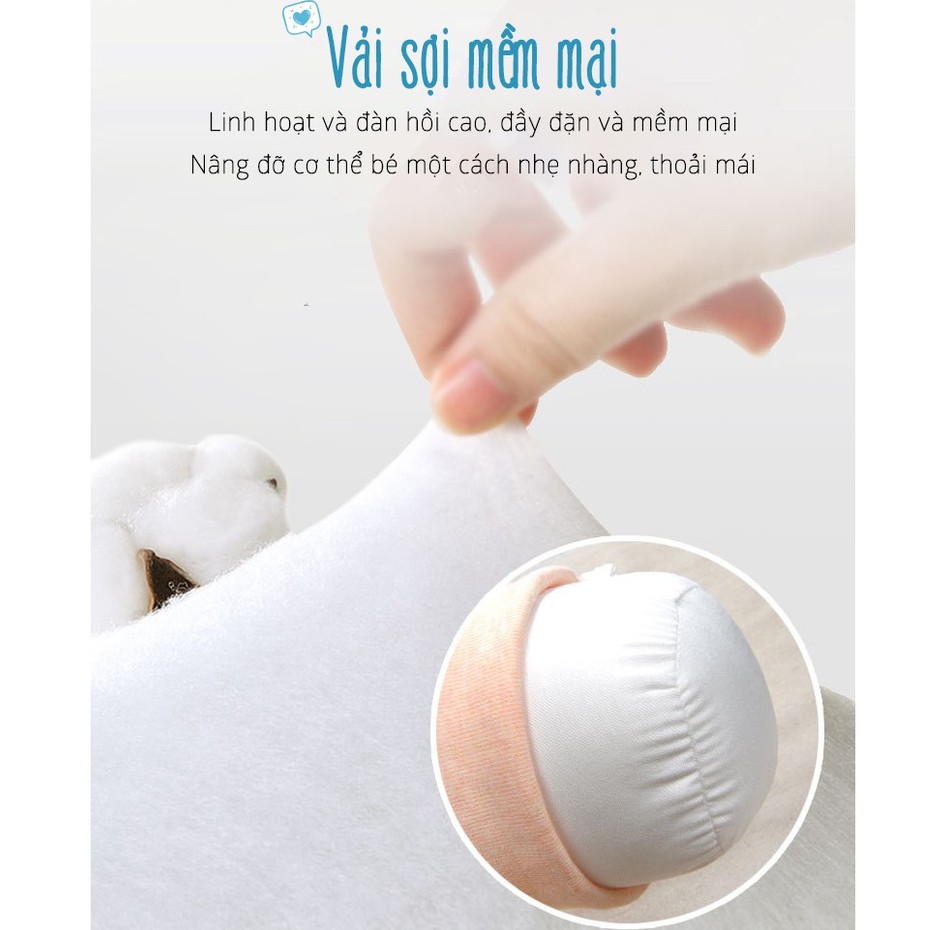 [Mã MKBCHI5 giảm 10% đơn 600K] Gối chặn cho bé Chilux vải bông mềm mịn, giúp bé ngủ ngon hơn