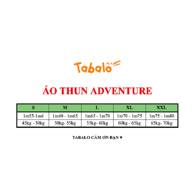 Áo Thun Tabalo Adventure T-Shirt, Áo Nam Nữ Co Giãn, Thoáng Mát, Nhanh Khô