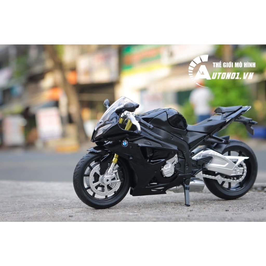 MÔ HÌNH BMW S1000RR S1000 2020 WHITE BLUE 1:12 HUAYI ALLOY 7065