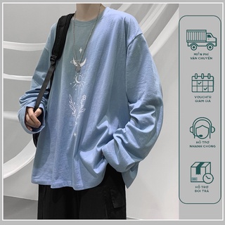 Áo Thun Dài Tay Dáng Rộng Size Lớn Thời Trang Hàn Quốc Dành Cho Nam
