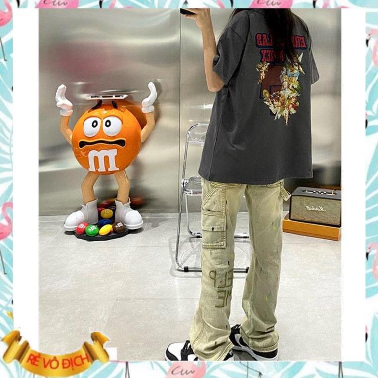 Quần jean unisex phối màu độc lạ phong cách đường phố
