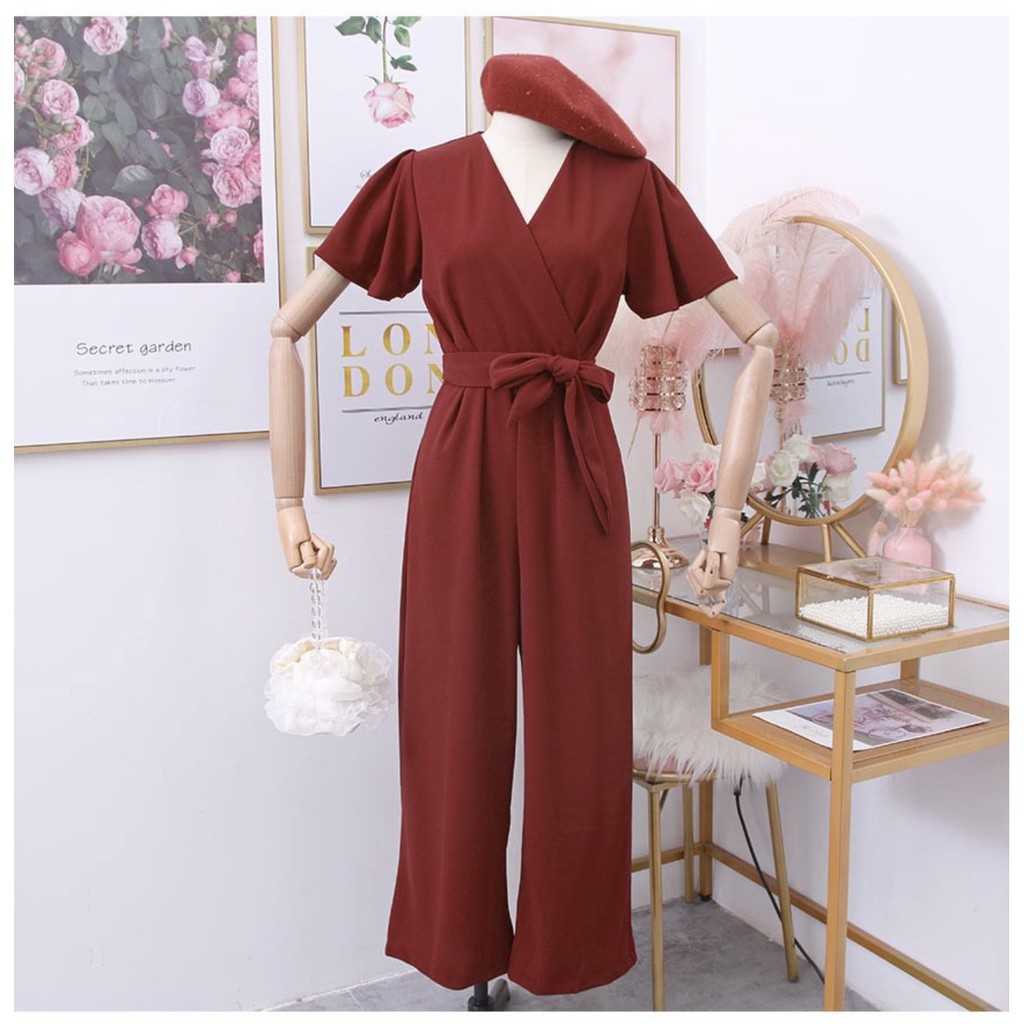 Jumpsuit Nữ Dài Ống Suông Tôn Dáng - Tay Cánh Dơi Thiết Kế Cao Cấp JS08-Violet