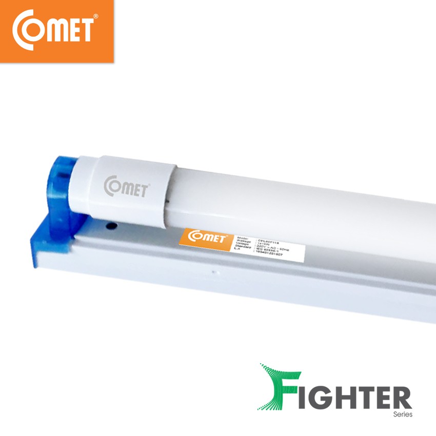 Combo 2 bộ máng và đèn: Máng Đèn Batten Led T8 Fighter COMET, Bóng đèn Ánh Sáng Trắng