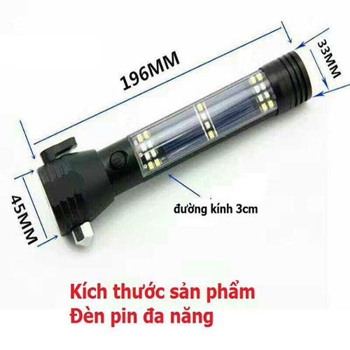 Đèn pin sạc đa năng T09 xịn - kiêm sạc dự phòng - đèn pin cứu hộ thoát hiểm trên xe hơi, ô tô