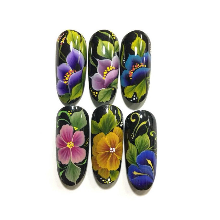 Bột vẽ cọ bản nail tôn ngộ không sét 12 màu