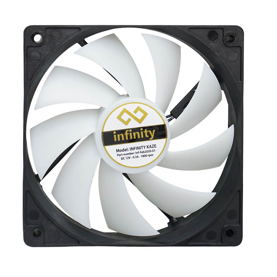 [Mã ELFLASH5 giảm 20K đơn 50K] Quạt gắn case Infinity Kaze 12CM 1800 rpm No Led Fan Case