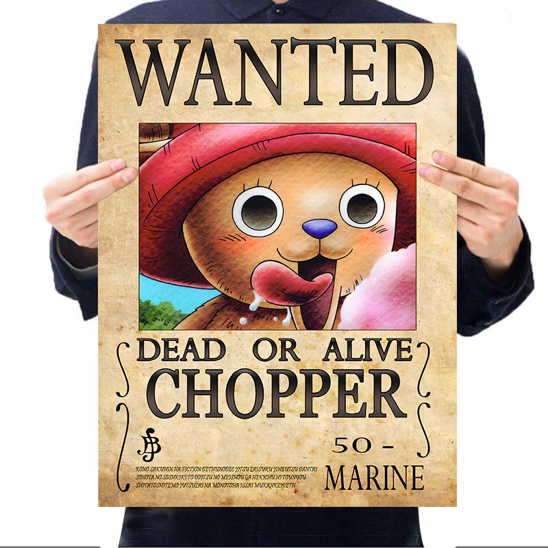 Poster truy nã, Áp phích trang trí dành cho fan truyện One Piece - Giấy bìa dầy dặn - Hàng LOẠI 1 1107