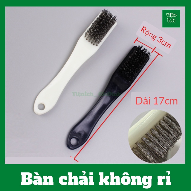 Bàn chải sắt không rỉ cán nhựa cầm tay cọ rửa vệ sinh vết bẩn cứng đầu