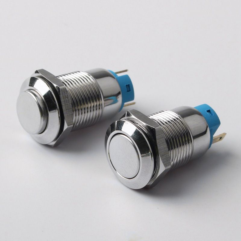 Nút Nhấn có Đèn LED Bằng Kim Loại 12mm 12-24v 5V 220v 24v 3v 6v 110V 5V