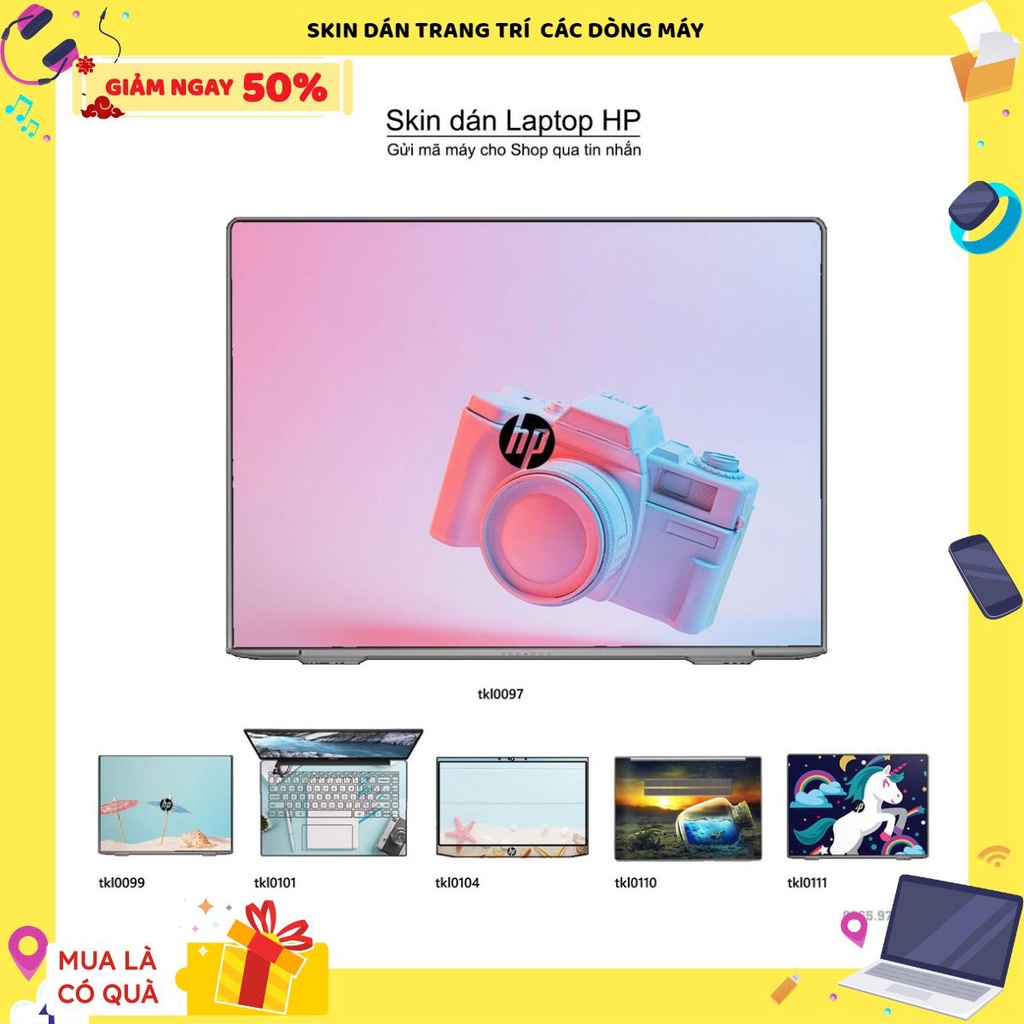 Skin dán Laptop HP in hình thiết kế bộ 2 (inbox mã máy cho Shop)