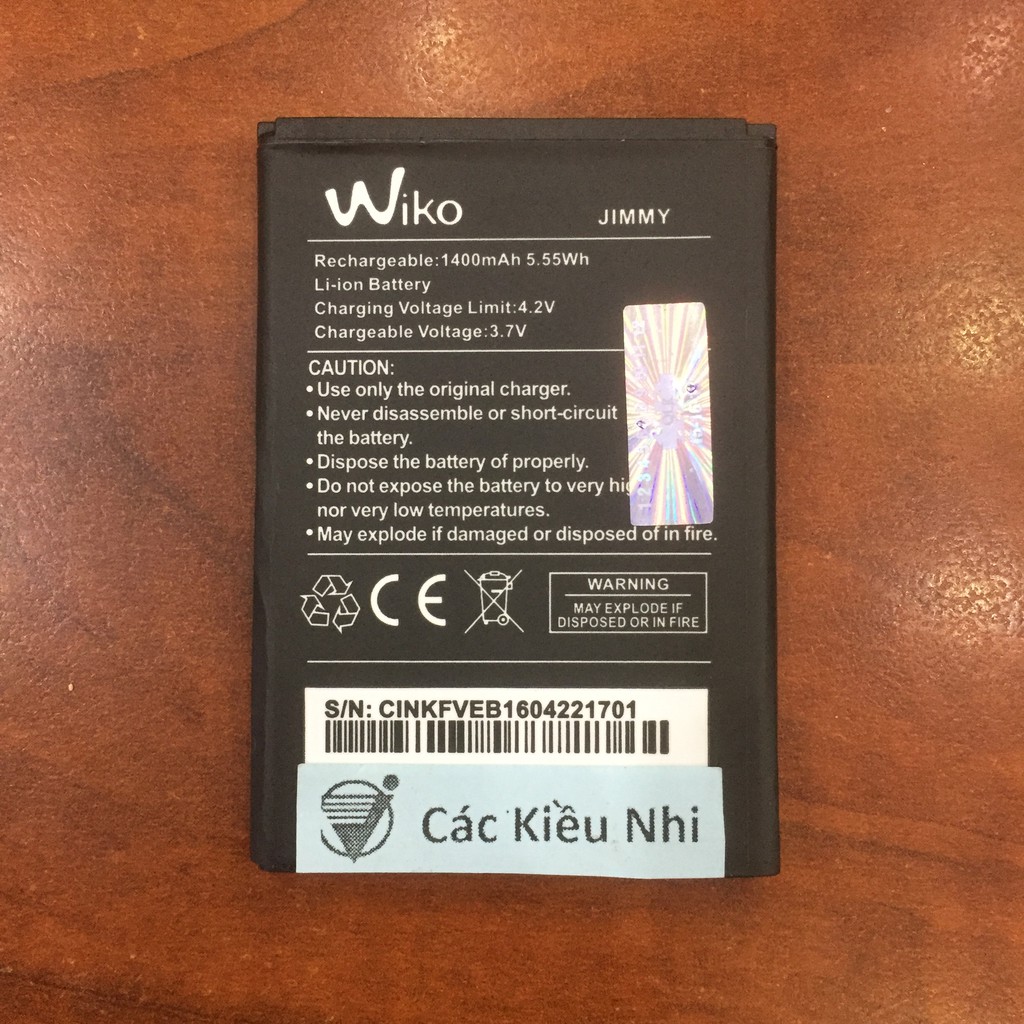 Pin Wiko Jimmy 1400mAh