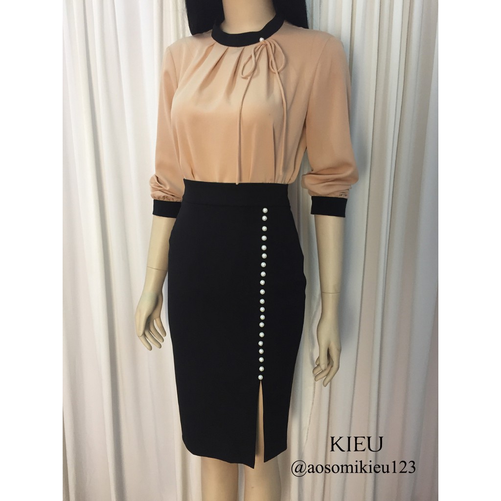 Chân Váy Bút Chì Đen 💖Freeship💖 Chân Váy Xẻ Trước Vải Co Giãn  Mango | BigBuy360 - bigbuy360.vn
