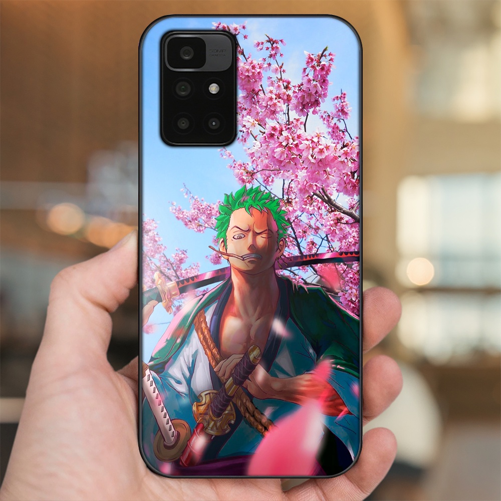 Ốp lưng Xiaomi Redmi 10 viền đen in hình Zoro One Piece