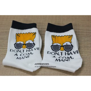 Tất cổ cao Bart Simpson trắng