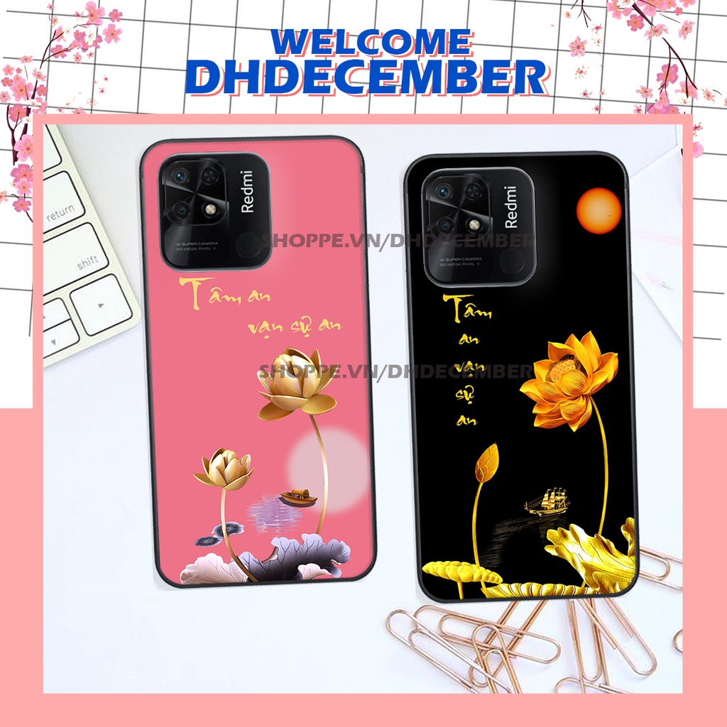 Ốp lưng Xiaomi REDMI 10C in hình thư pháp tâm an vạn sự an ,mã đáo thành công SIÊU CHẤT