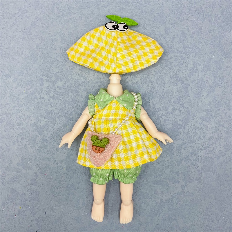 Bộ Quần Áo Dễ Thương Cho Búp Bê 16-17cm Tỉ Lệ 1 / 8