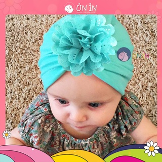 Nón mũ turban đính hoa dễ thương cho bé  (N58)