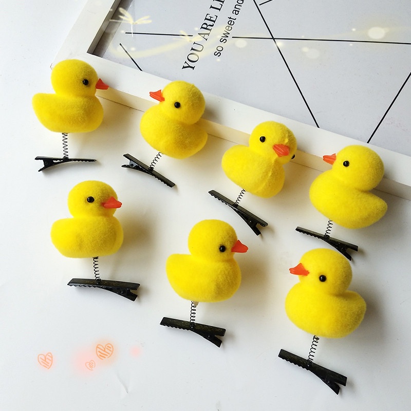 Kẹp Tóc Hình Chú Vịt Vàng Dễ Thương Cho Bé Gái