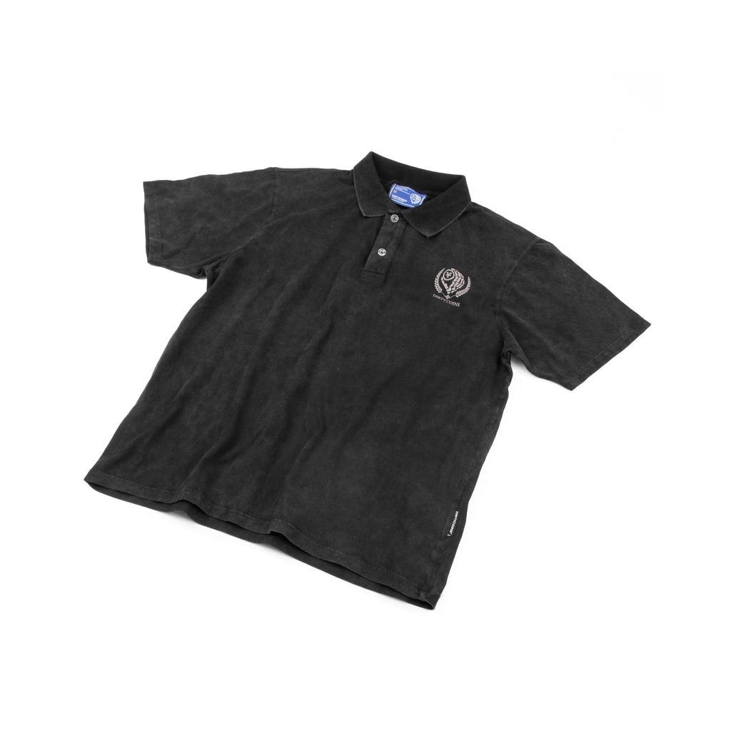 Áo Thun DirtyCoins Academy Logo Wash Polo - Black