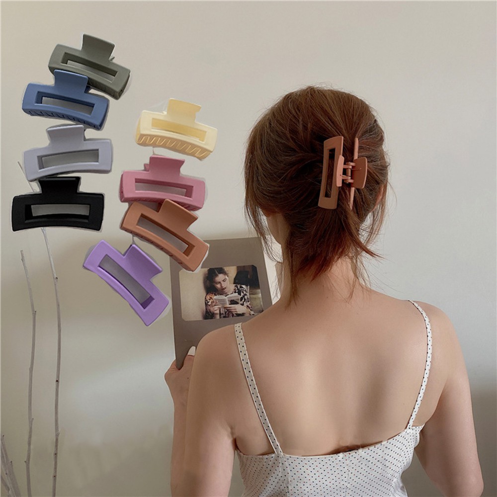 Kẹp tóc càng cua màu trơn thanh lịch cho nữ
