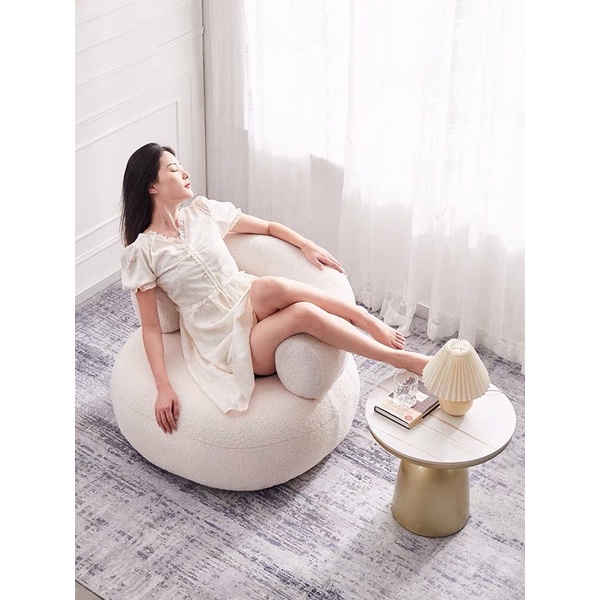Ghế lười sofa huggy chair len cườu - Ghế thư giãn phon cách bắc âu