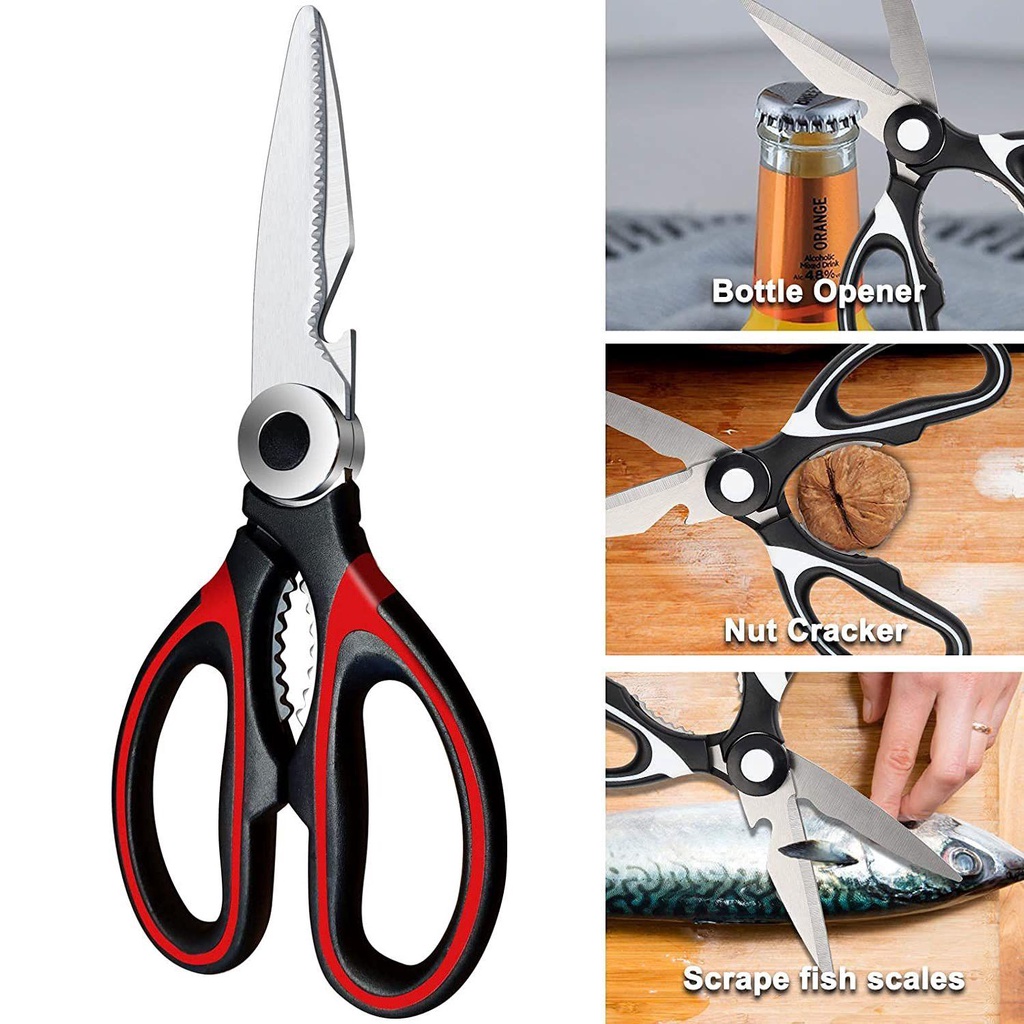 PISTA Kéo Cắt Thịt Chịu Lực Tốt Tiện Dụng Cho Nhà Bếp