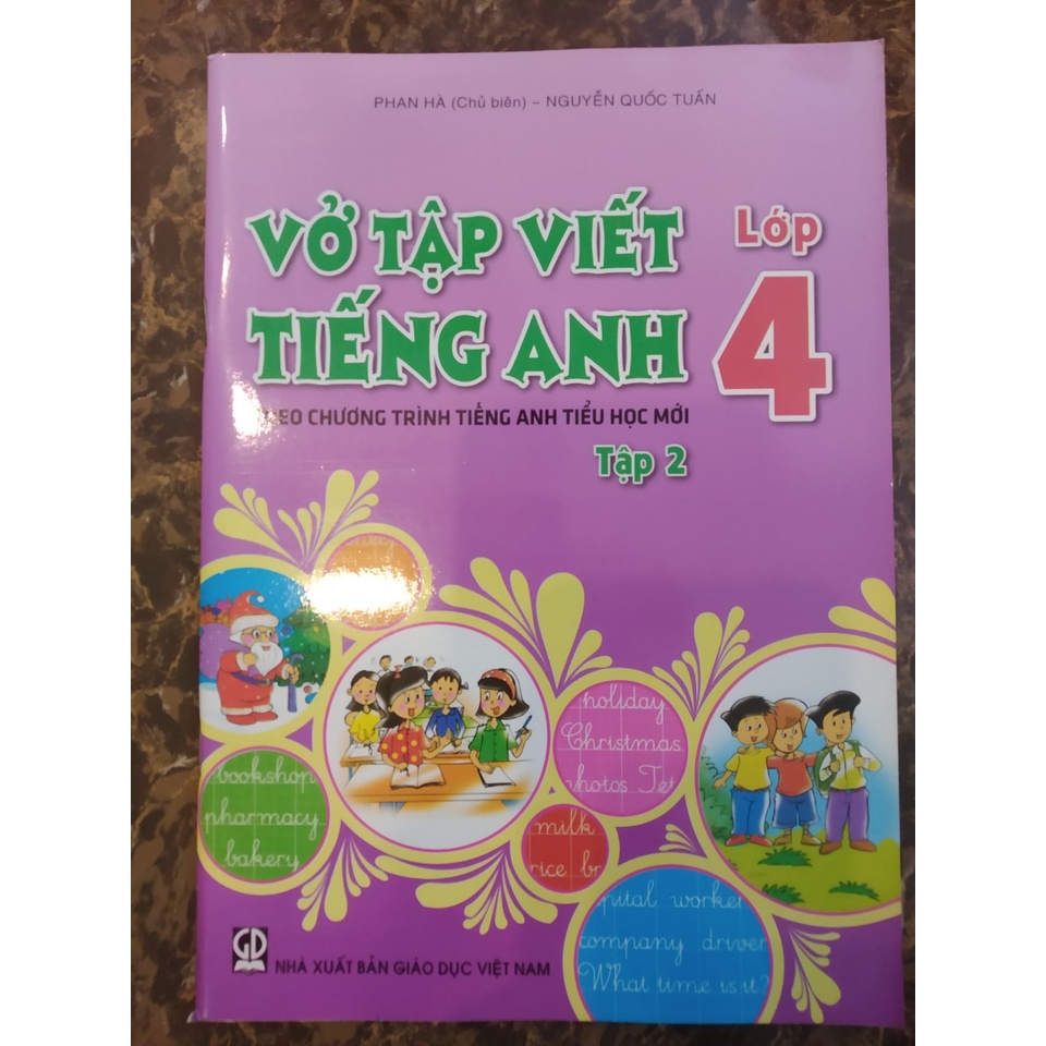 Sách - Vở tập viết Tiếng Anh 4 tập 2 theo chương trình tiếng anh tiểu học mới