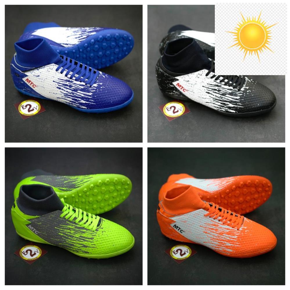 👳 Giày đá bóng nam MTC Faster Colorful cao cổ, giày đá banh thể thao cỏ nhân tạo dẻo nhẹ - 2EVSHOP 👳
